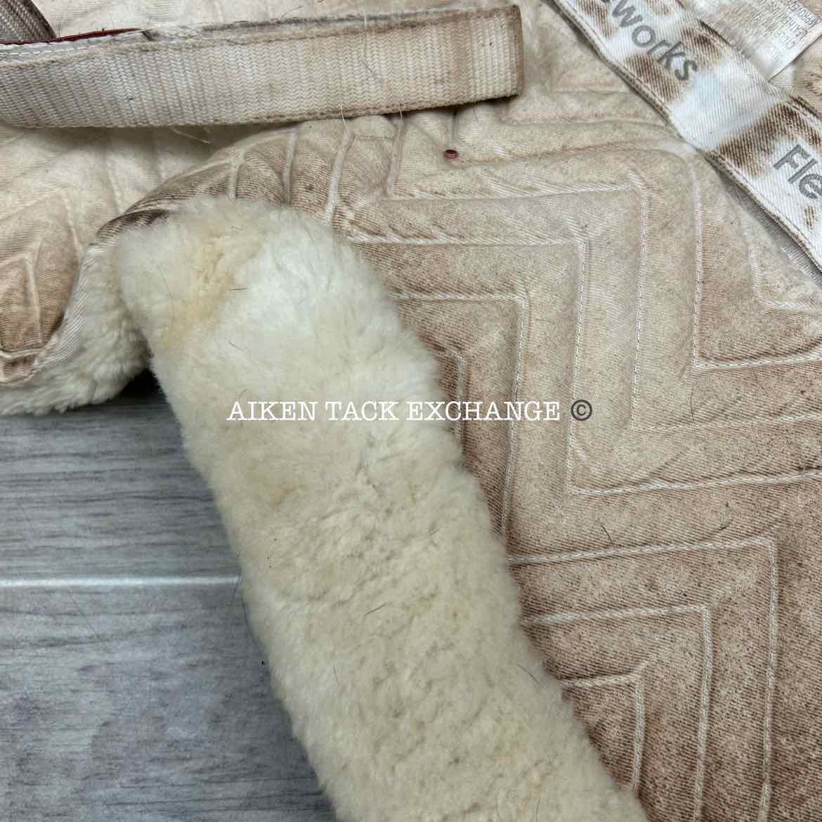 Fleeceworks Sheepskin Perfect Balance Half Pad with Rear Inserts, Size Large