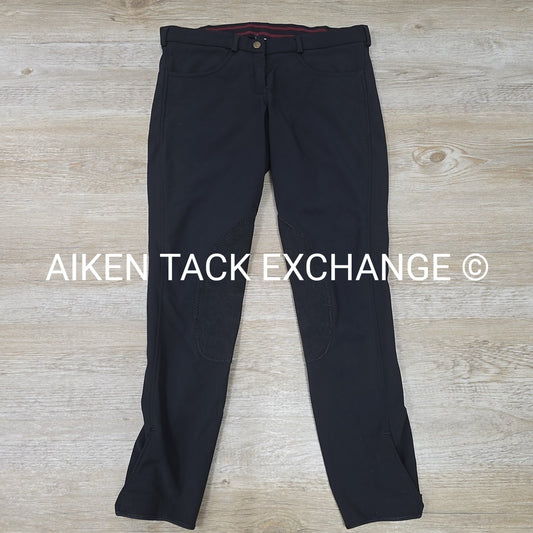Fleece Lined Winter Knee Patch Breeches, Size 28