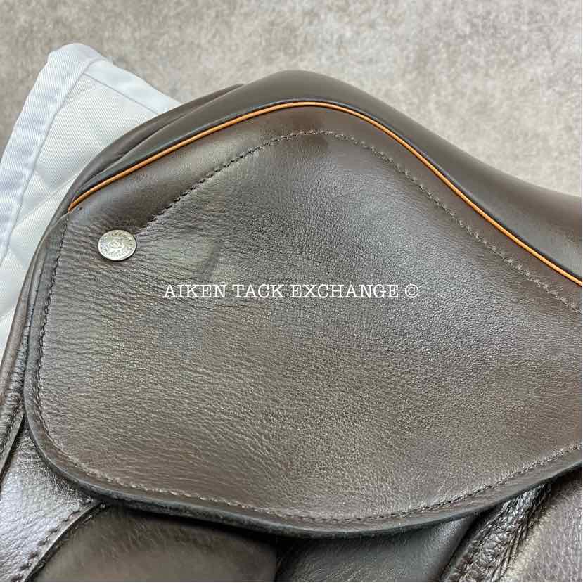 2016 Custom Saddlery Santa Cruz R Monoflap Dressage Saddle, 17.5" Seat, Adjustable Tree, Wool Flocked Panels