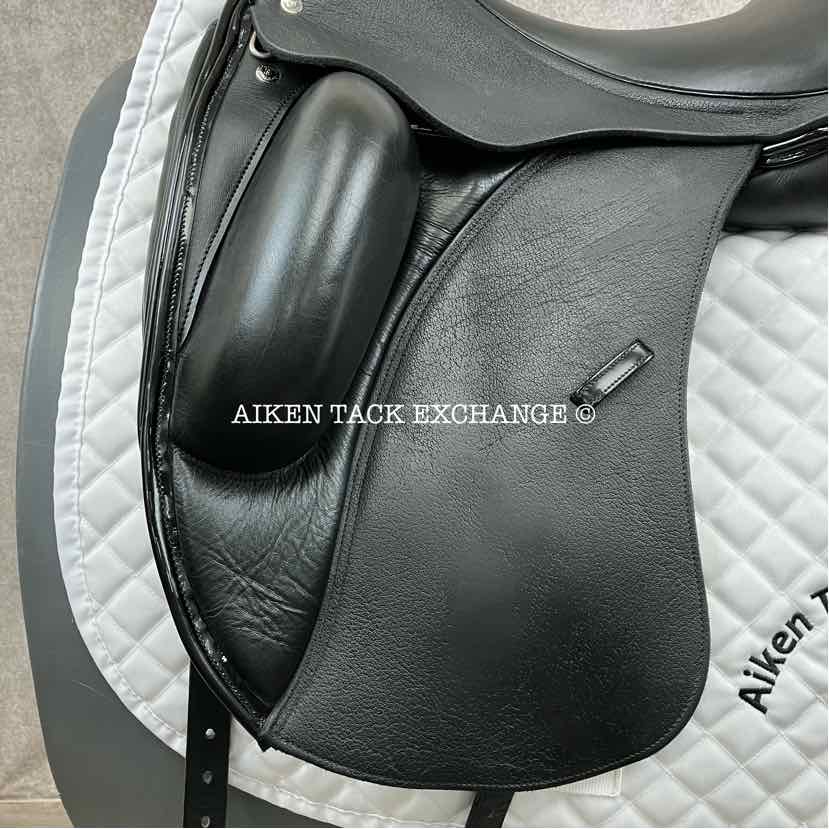 2023 Custom Saddlery Wolfgang Gemini R Monoflap Dressage Saddle, 17.5" Seat, Adjustable Tree, Wool Flocked Panels