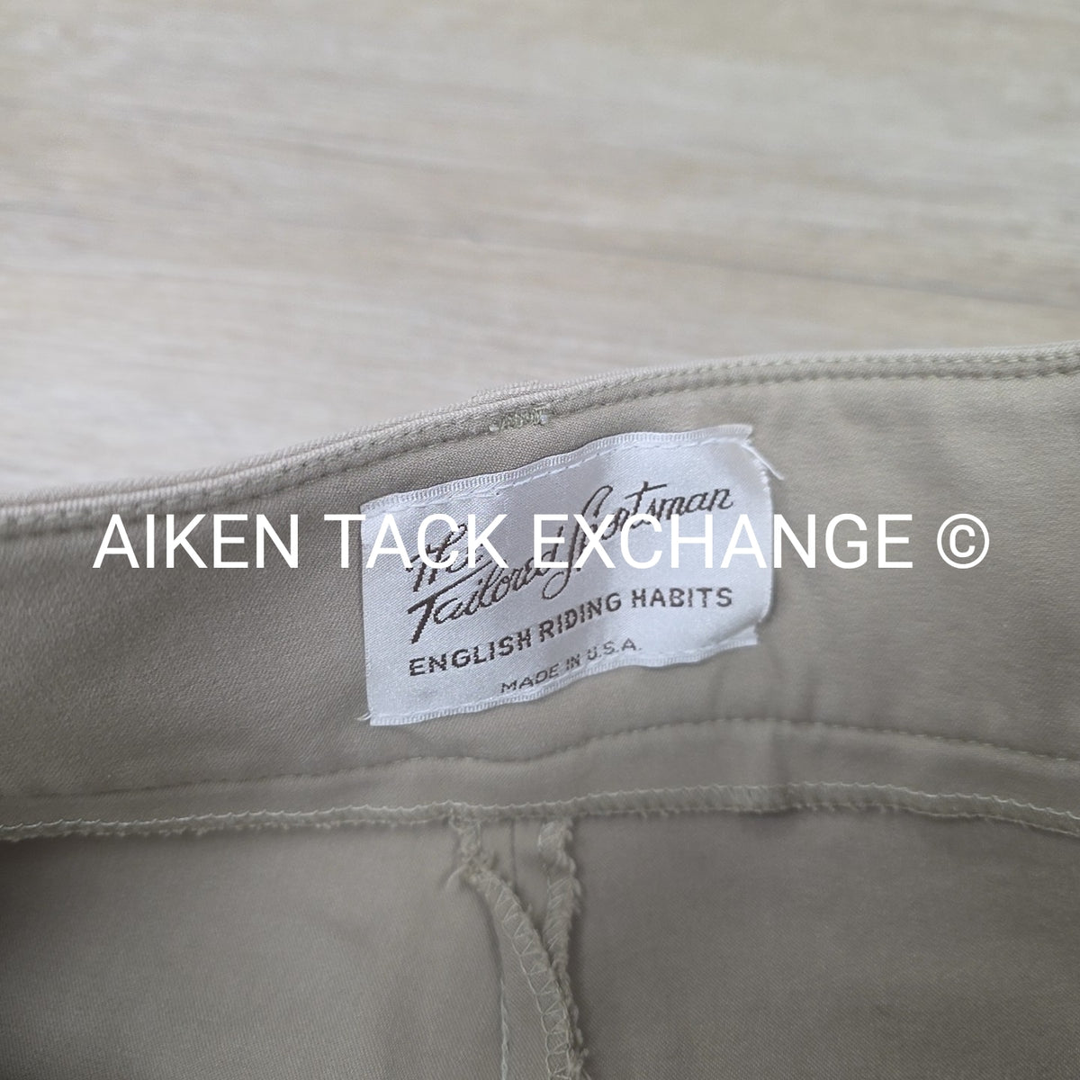 Tailored Sportsman Trophy Hunter Sock Bottom Knee Patch Breeches, Size 24