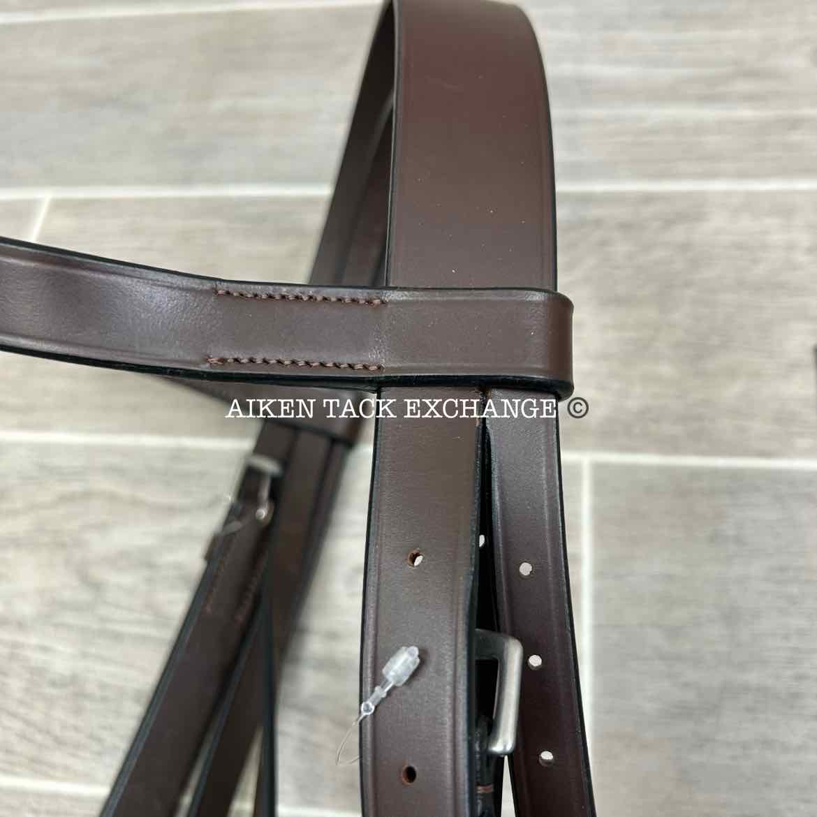 KL Select KL Italia Foxwell Hunt Bridle with Reins, Brown, Size Full