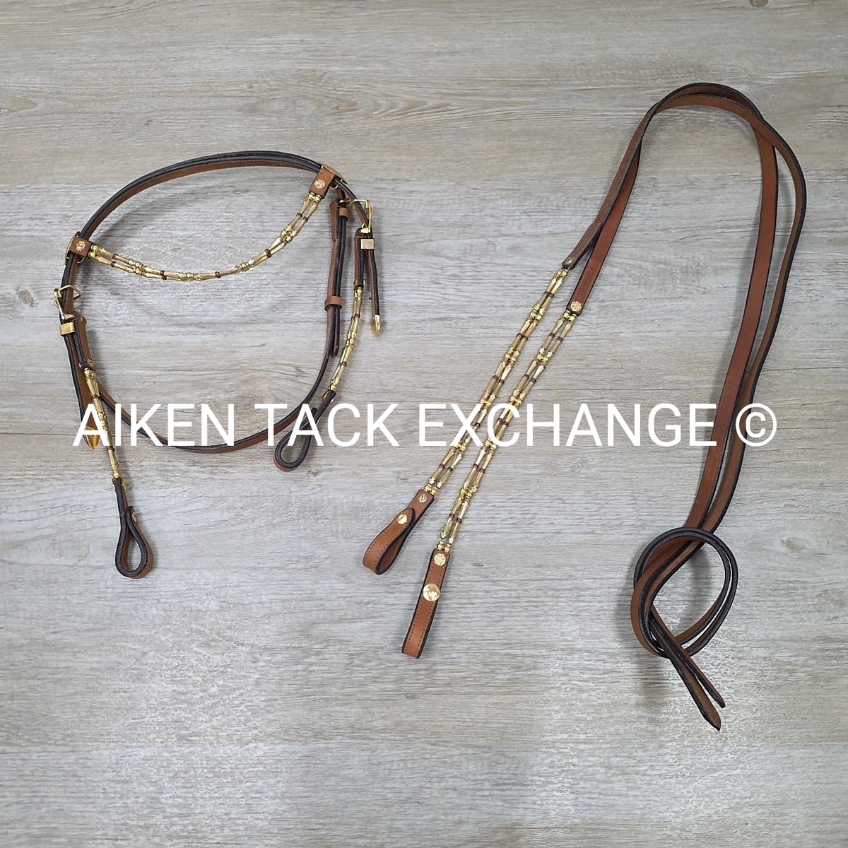 Western Show Bridle with Matching Split Reins