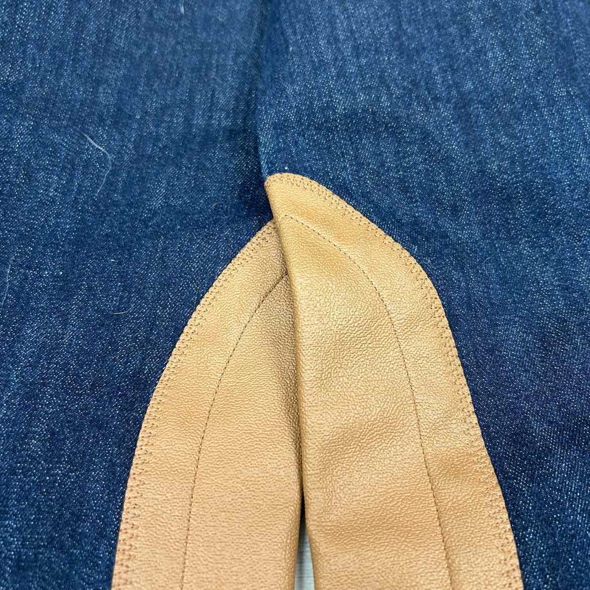 Kerrits Stretch Denim Knee Patch Breeches - Size L
