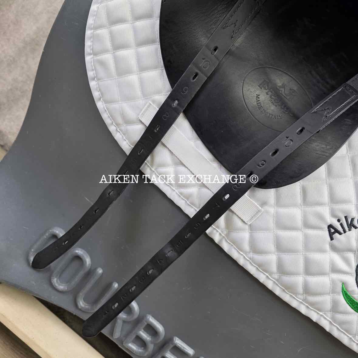 2013 Prestige Roma Dressage Saddle, 17" Seat, 34/35 Tree - MW/W, Wool Flocked Panels