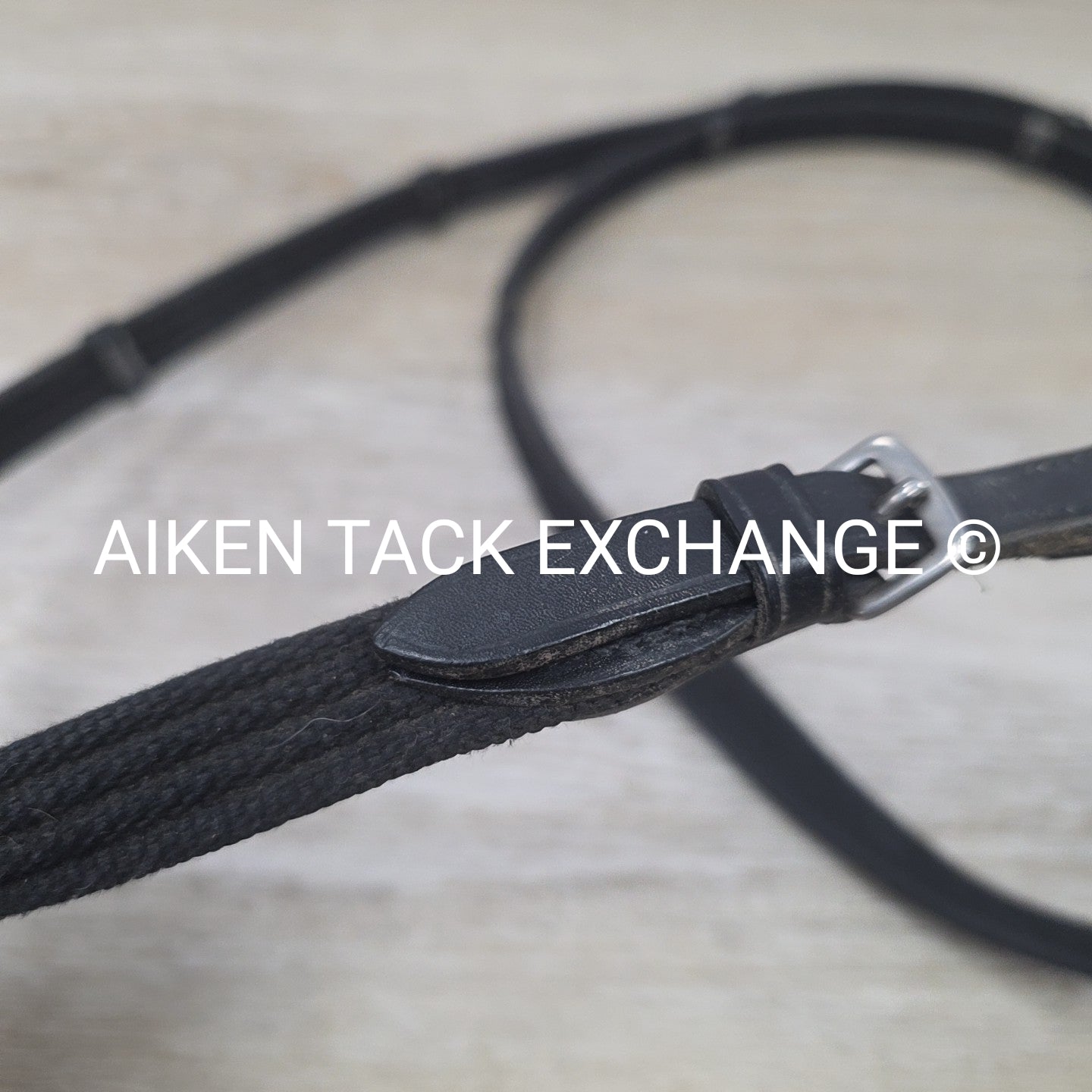 Cotton Web Reins, Black, 58"