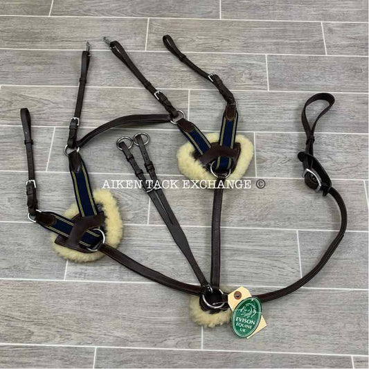Evison Equine 5 Point Breastplate w/ Running Martingale, Size Cob