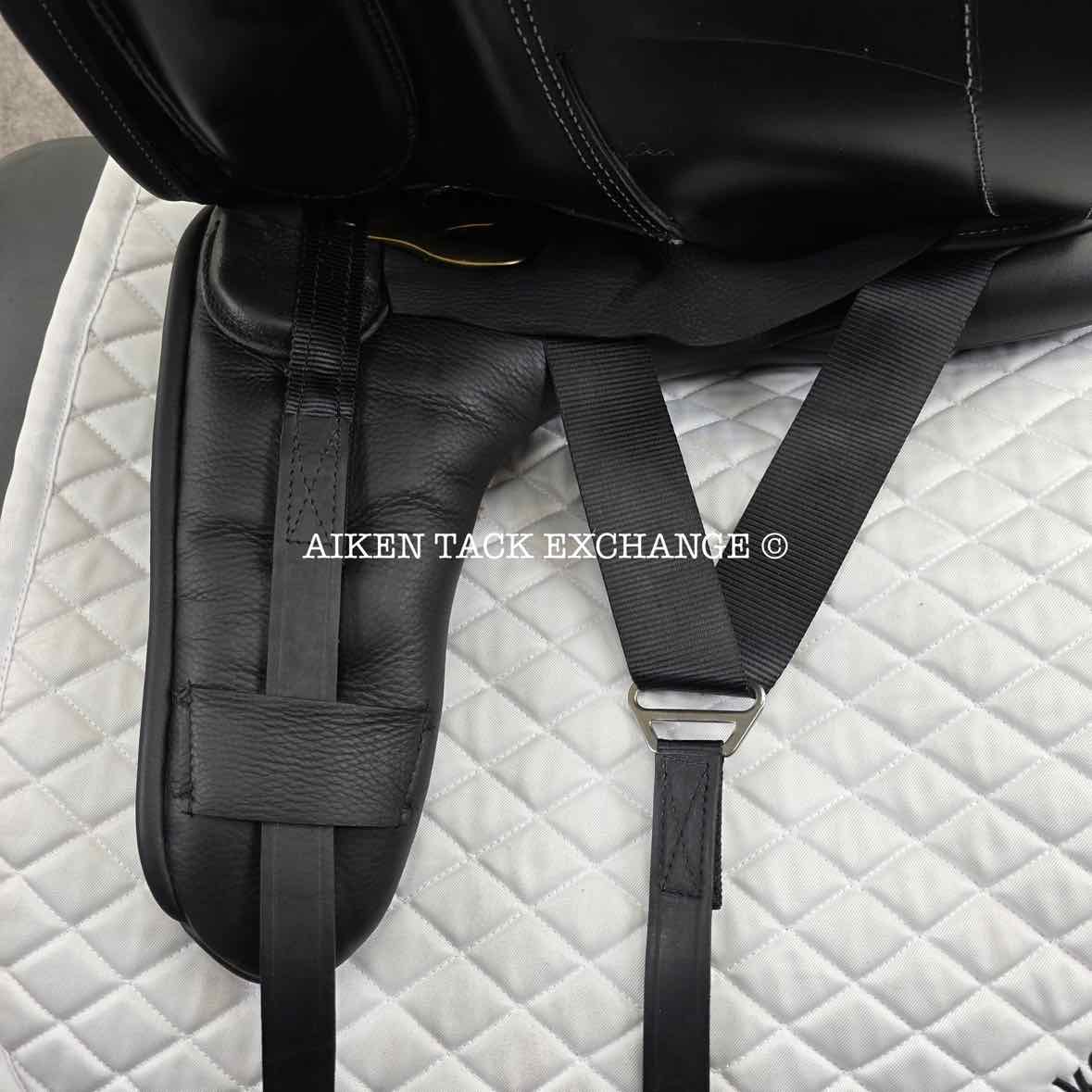 2024 Loxley by Bliss Monoflap Dressage Saddle, 17.5" Seat, Adjustable Tree - Changeable Gullet, Wool Flocked Panels