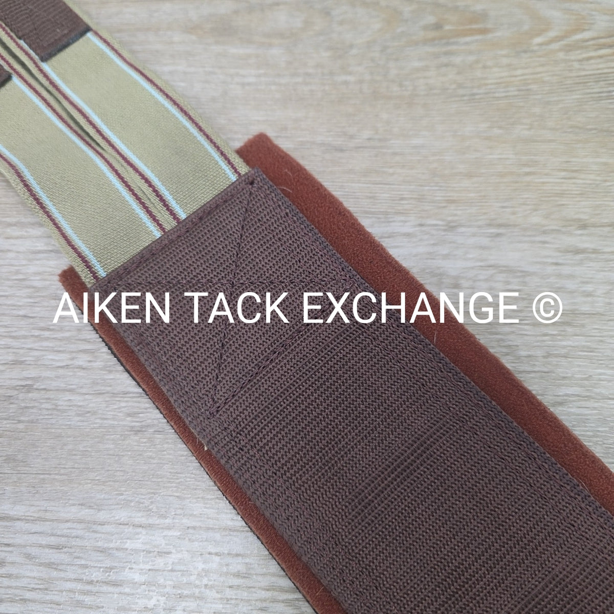 Neoprene Lined Double End Elastic Girth, Brown, Size 54"