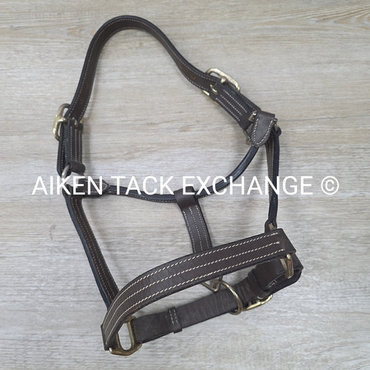Leather Halter, Brown, Size Cob
