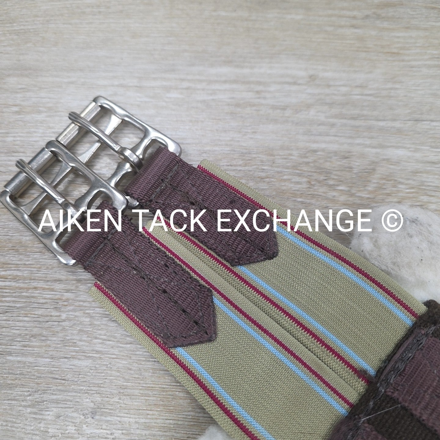 Ovation Fleece Girth with Double End Elastic, Brown, 46"