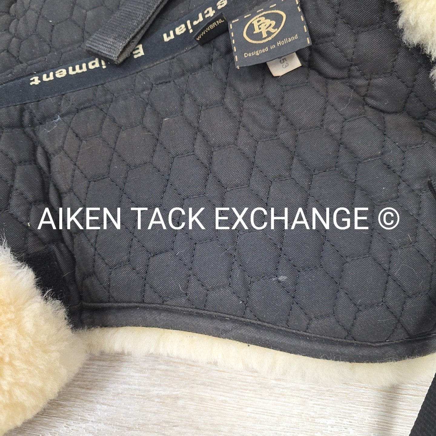 BR Equestrian Shimmable Sheepskin Half Pad, Size Full