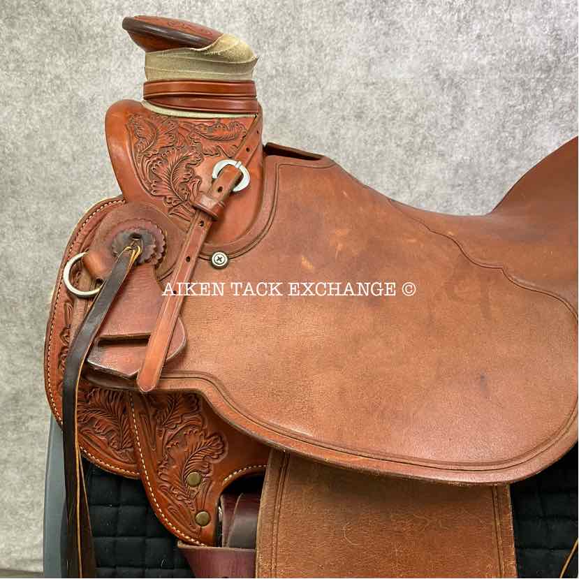 **SOLD** 2009 McCall Saddle Co. 98 Wade Western Saddle, 17" Seat, Wide Tree - Full QH Bars, Comes with Matching Breastplate & Rear Cinch
