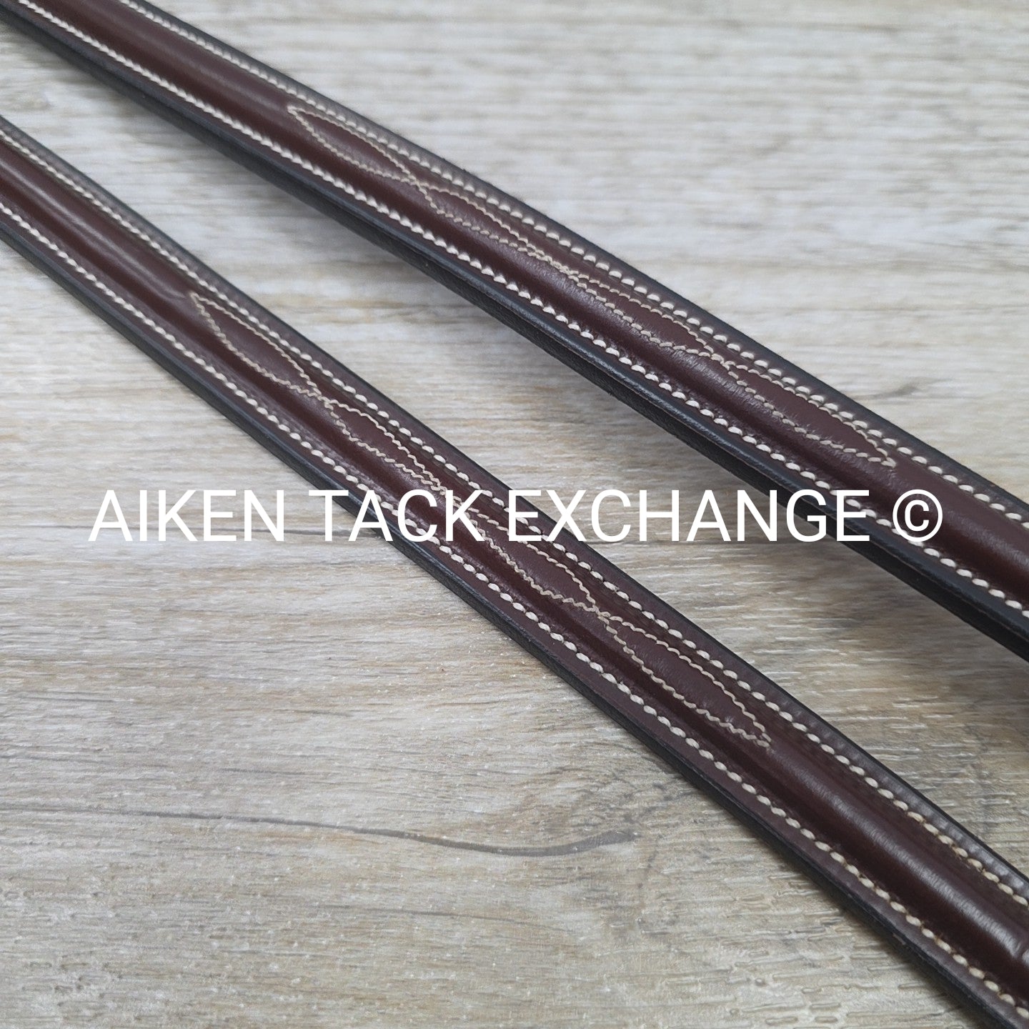 KL Select Square Raised Fancy Stitched Laced Reins, Brown, Size Full