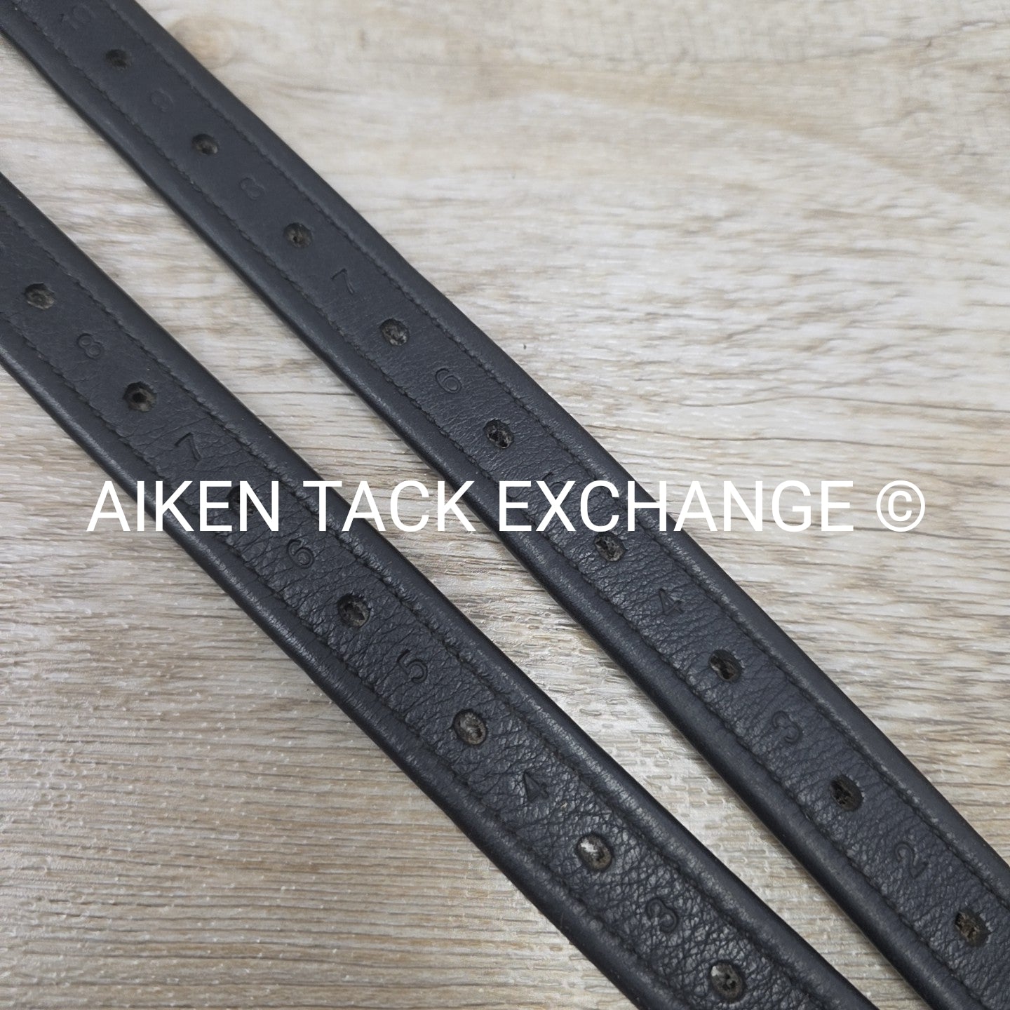 Prestige Nylon Lined Stirrup Leathers, Black, 160 cm / 63"