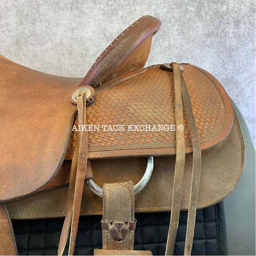 **SOLD** Marty Byrd Saddle Shop Roping Western Saddle, 16" Seat, Regular Tree - Semi QH Bars