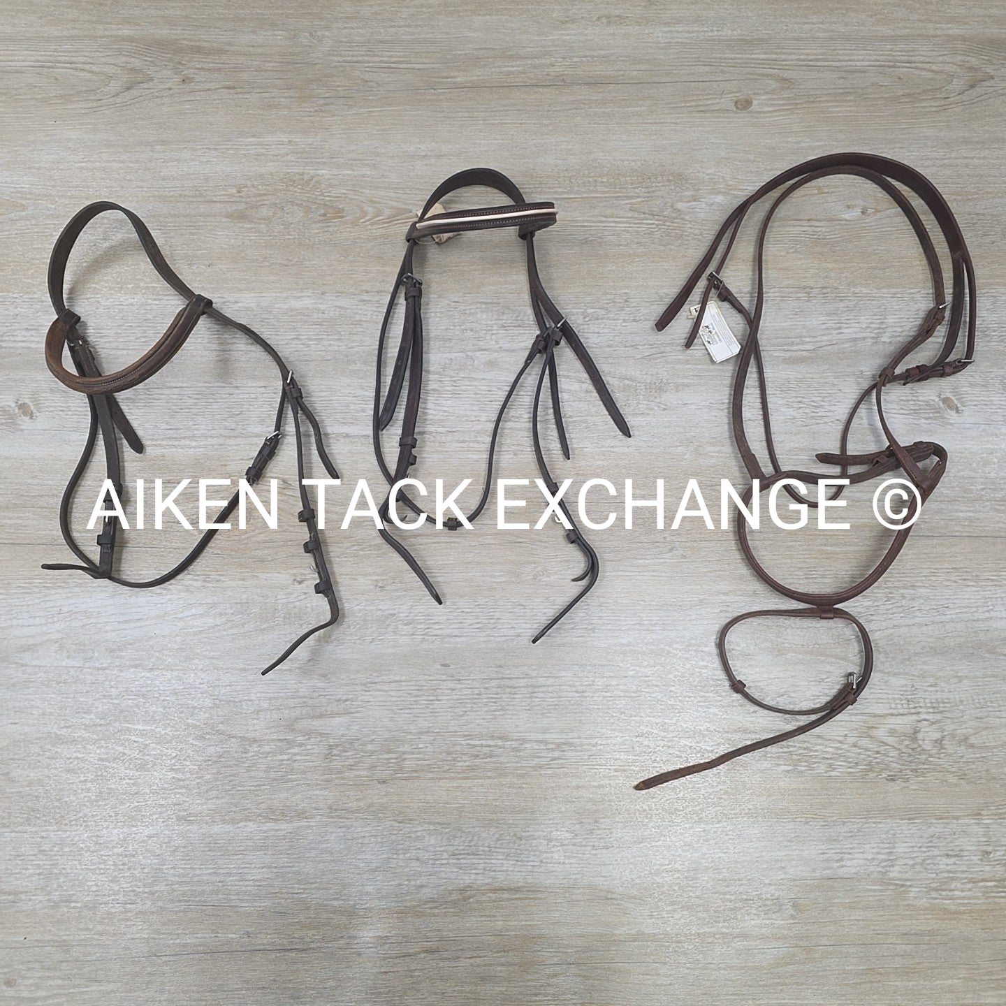 BARGAIN BUNDLE: 1 Bridle Missing Cheek Pieces, 2 Bridles Missing Nosebands, Brow