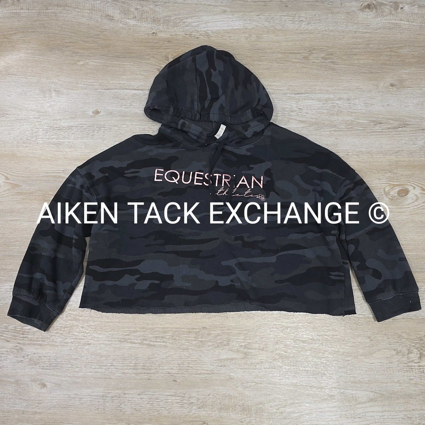Equine & Design Cropped Hoodie, Size Large