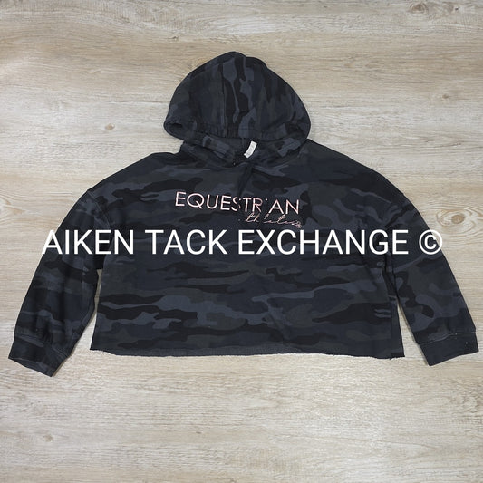 Equine & Design Cropped Hoodie, Size Large