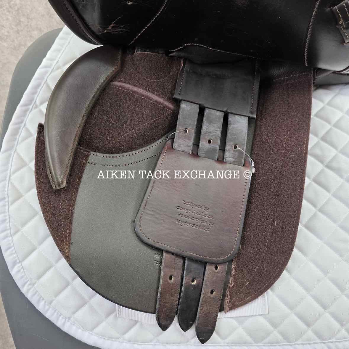 George Gullikson by Ryder Close Contact Jump Saddle, 17.5" Seat, Medium Tree, Wool Flocked Panels