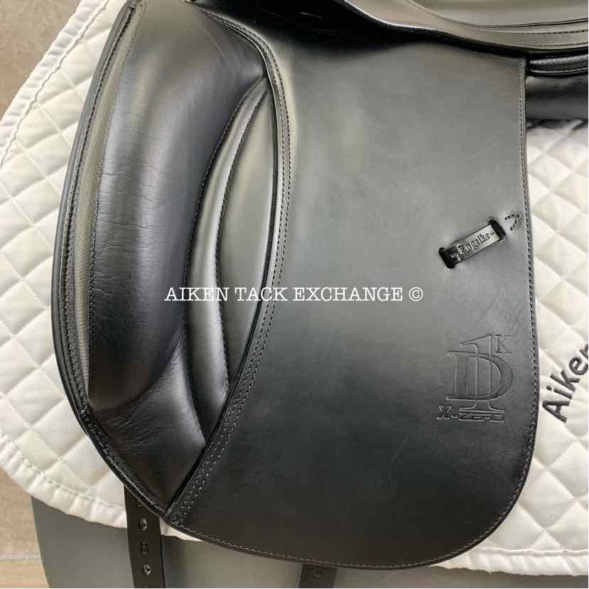 **SOLD** 2019 Prestige X-D1D K Zero Monoflap Dressage Saddle, 17" Seat, Medium Tree, Wool Flocked Panels