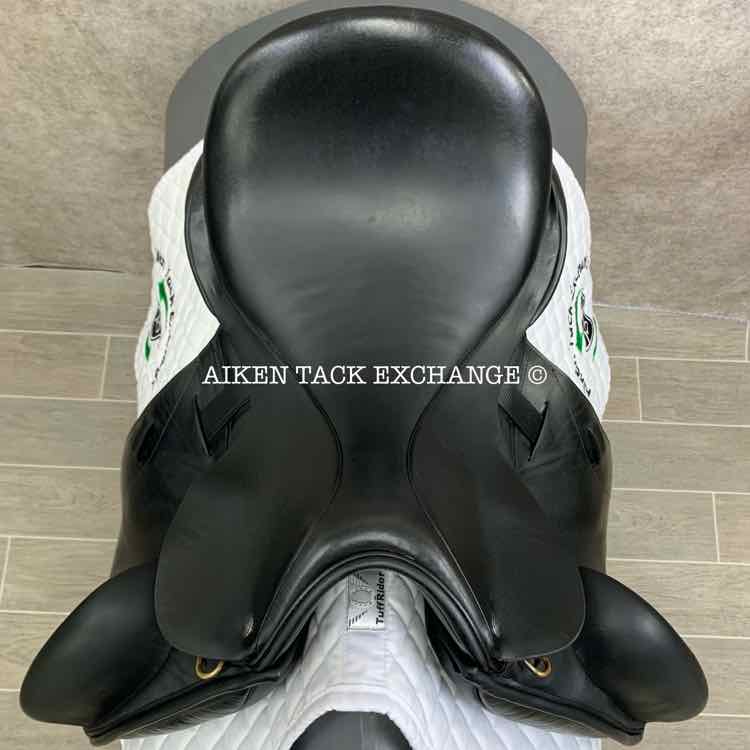 **SOLD** 2016 Custom Saddlery Signature Steffen's Advantage Monoflap Dressage Saddle, 17" Seat, Adjustable Tree, Wool Flocked Panels