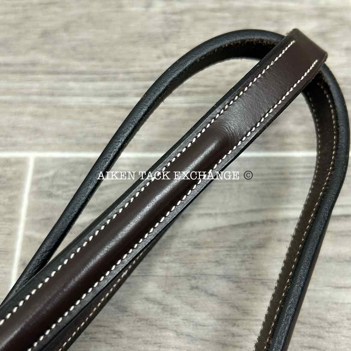 KL Select Black Oak Round Raised Fancy Stitch Standing Martingale, Size Cob