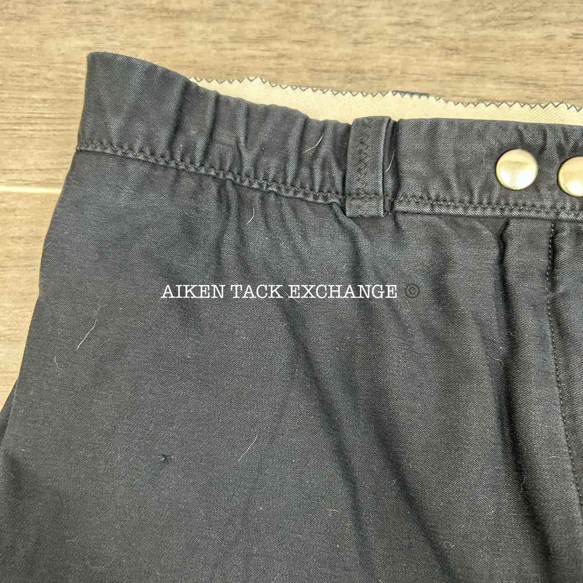 Elizabeth G Leather Extended Knee Patch Breeches, Size 34