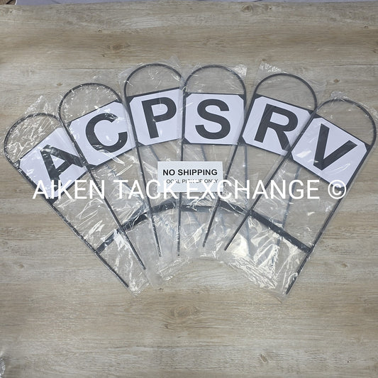 Dressage Arena Staked Letters, Set of 6, Brand New (A,C,R,S,V,P)