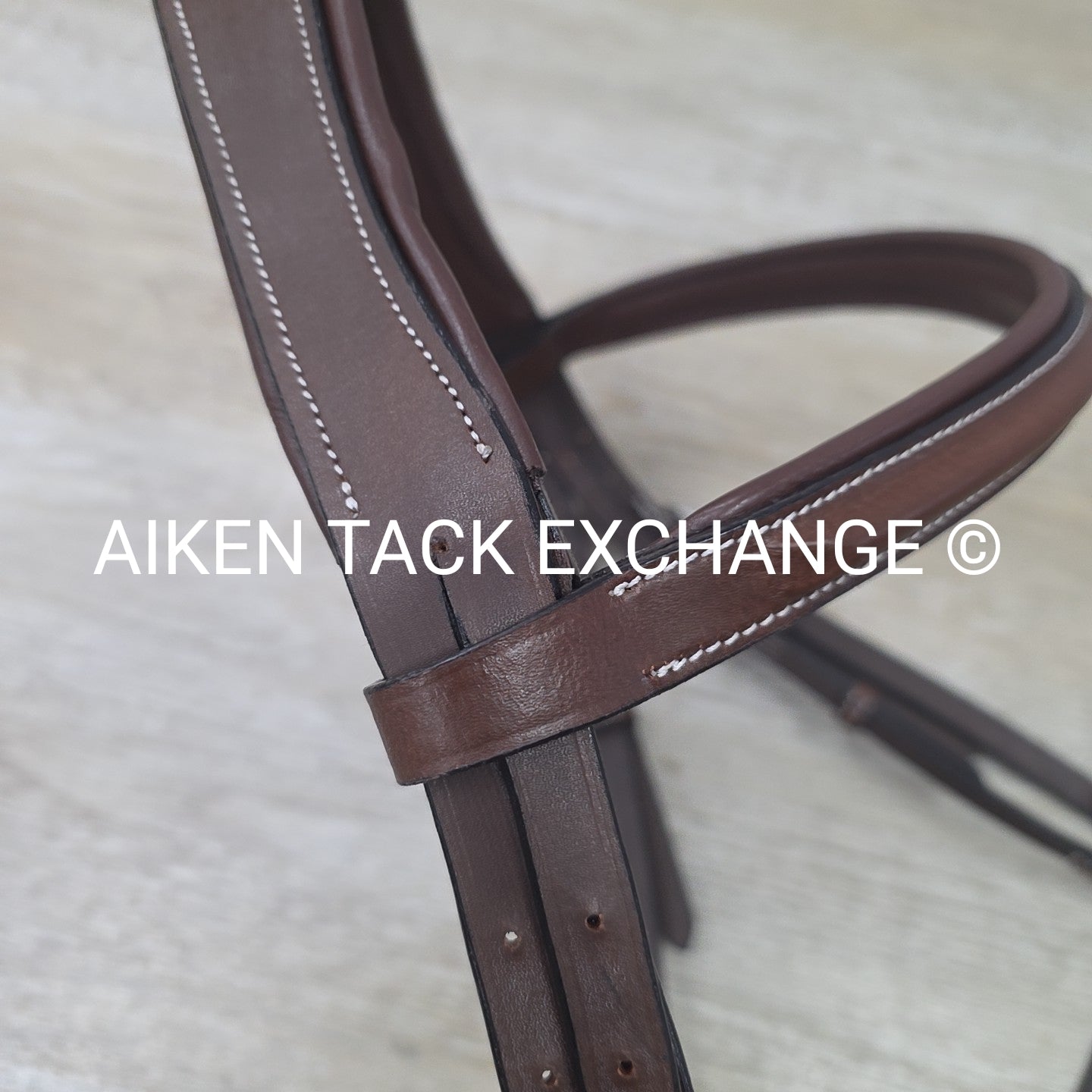 HDR Pro Mono Crown Figure 8 Bridle with Rubber Reins, Australian Nut, Oversize