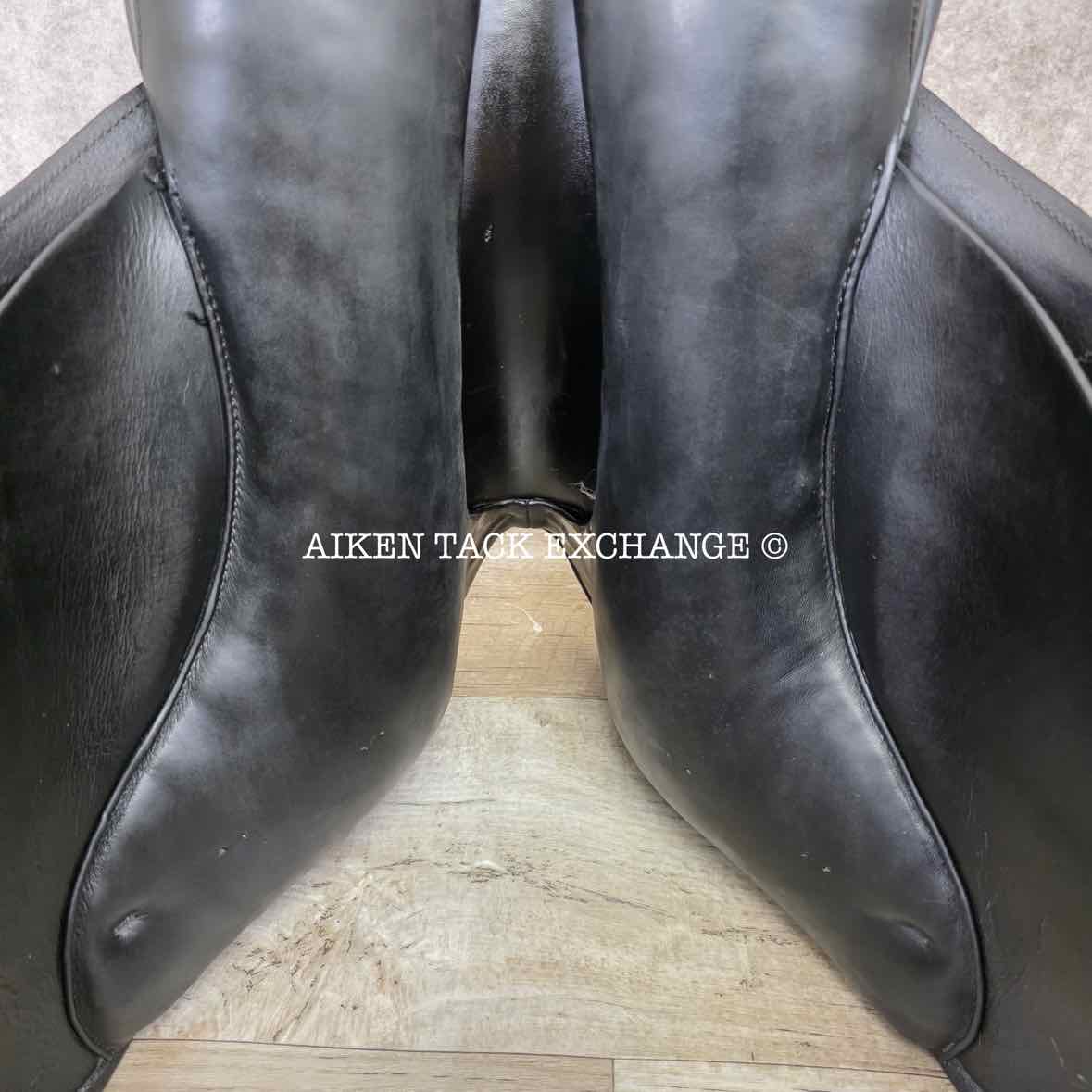 1986 Kieffer Udo Lange Dressage Saddle, 17" Seat, Narrow Tree, Wool Flocked Panels