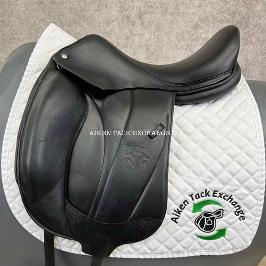 2017 Voltaire Adelaide Monoflap Dressage Saddle, 18" Seat, 3A Flap, W/XW Tree, XFIN Panels, Full Buffalo Leather