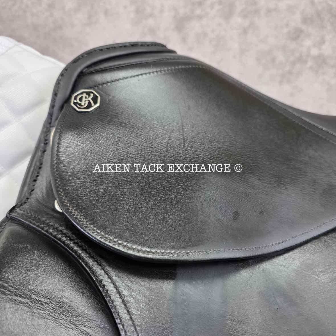 1994 Kieffer Aachen Dressage Saddle, 17" Seat, Medium Tree, Wool Flocked Panels