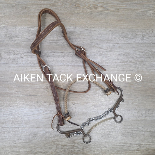 Weaver Leather Browband Bridle with Hackamore, No Reins