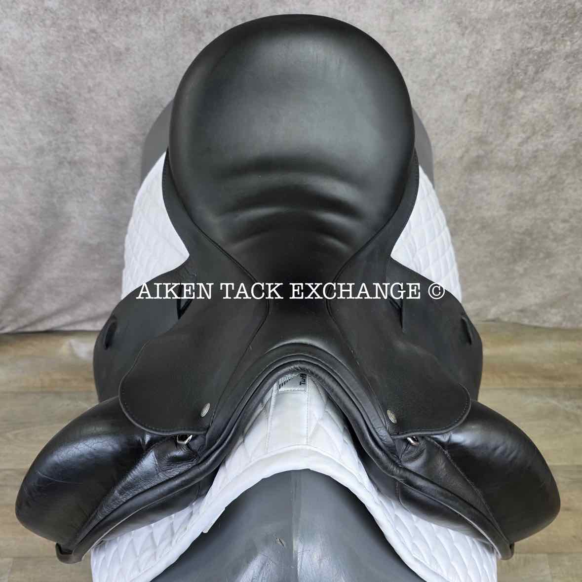 2012 Custom Saddlery Icon Flight Monoflap Dressage Saddle, 17.5" Seat, Adjustable Tree, Wool Flocked Panels