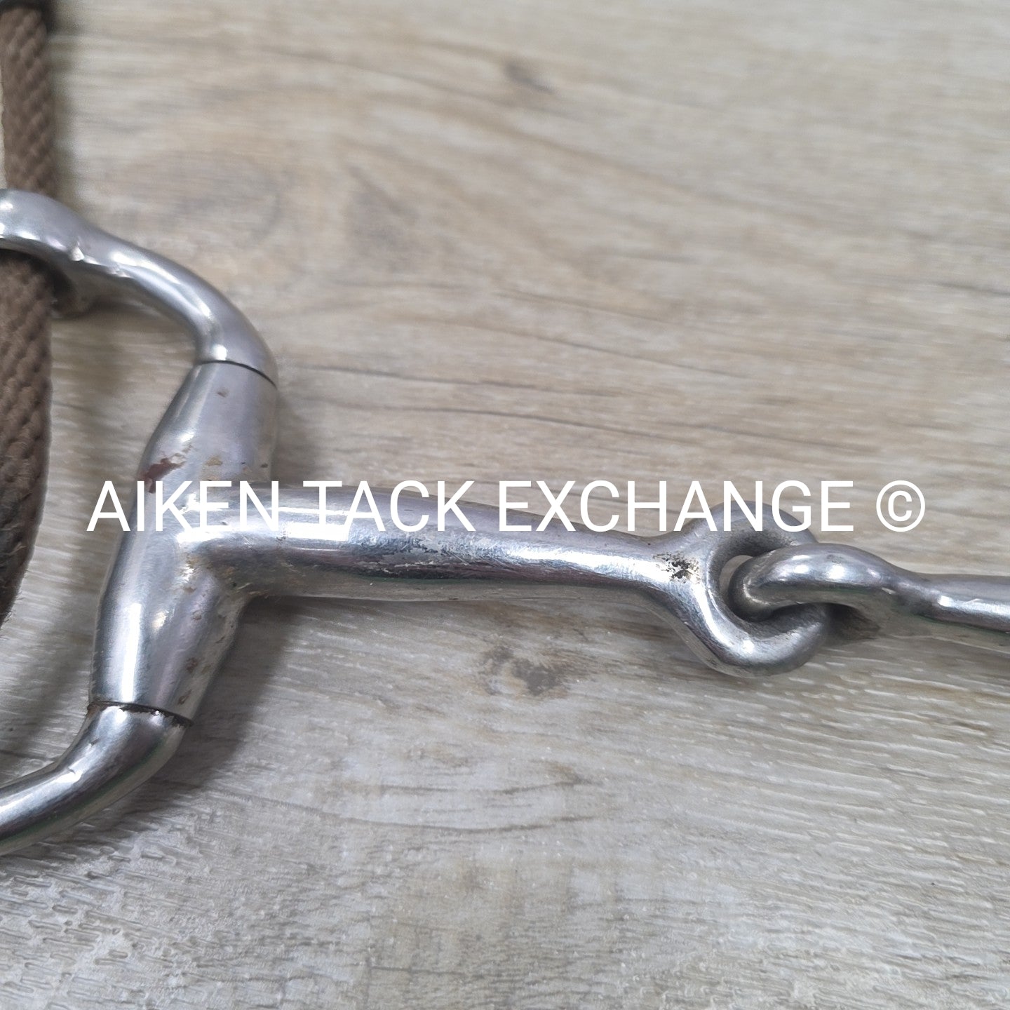 Single Joint Eggbutt Gag Bit with Rope Cheek Pieces 5.25"
