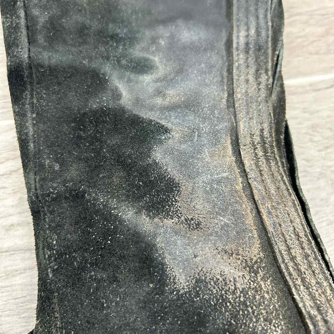 Tredstep Suede Half Chaps, Black, Size Calf 16 Height 17