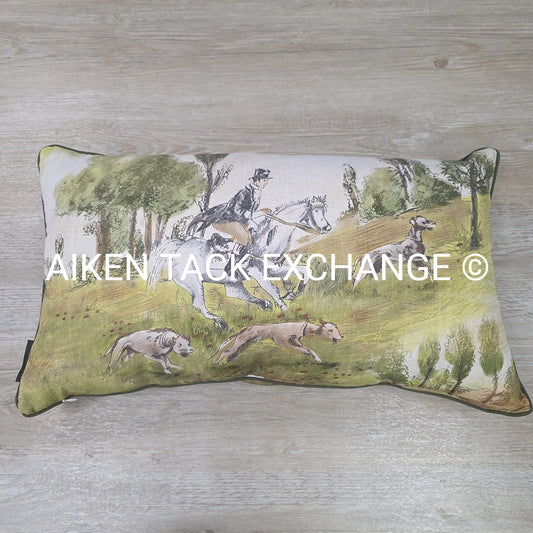 Fox Hunting Scene Pillow