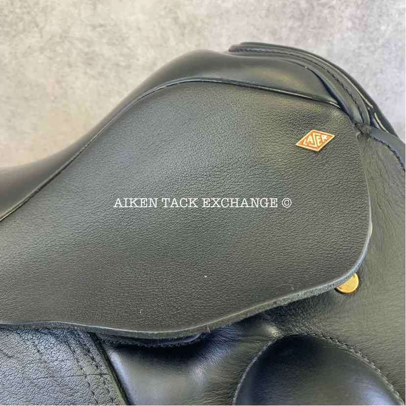 **SOLD** Laser Monoflap Dressage Saddle, 17.5" Seat, Medium Tree, Wool Flocked Panels