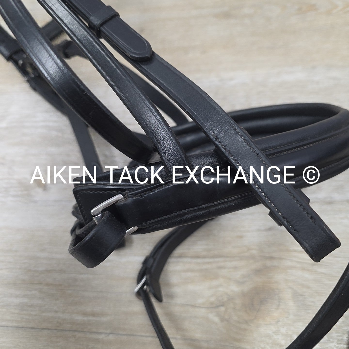 KL Select Dressage Bridle with Matching Reins, Black, Size Full