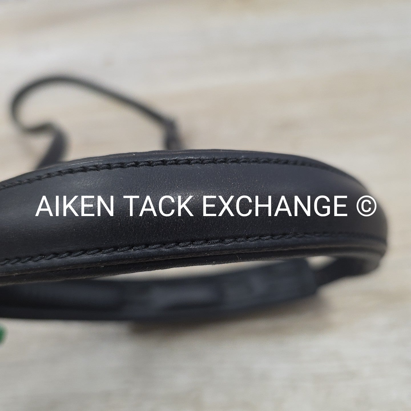 Tony Slatter Saddlery Noseband & Curb Rein, Black, Size Full