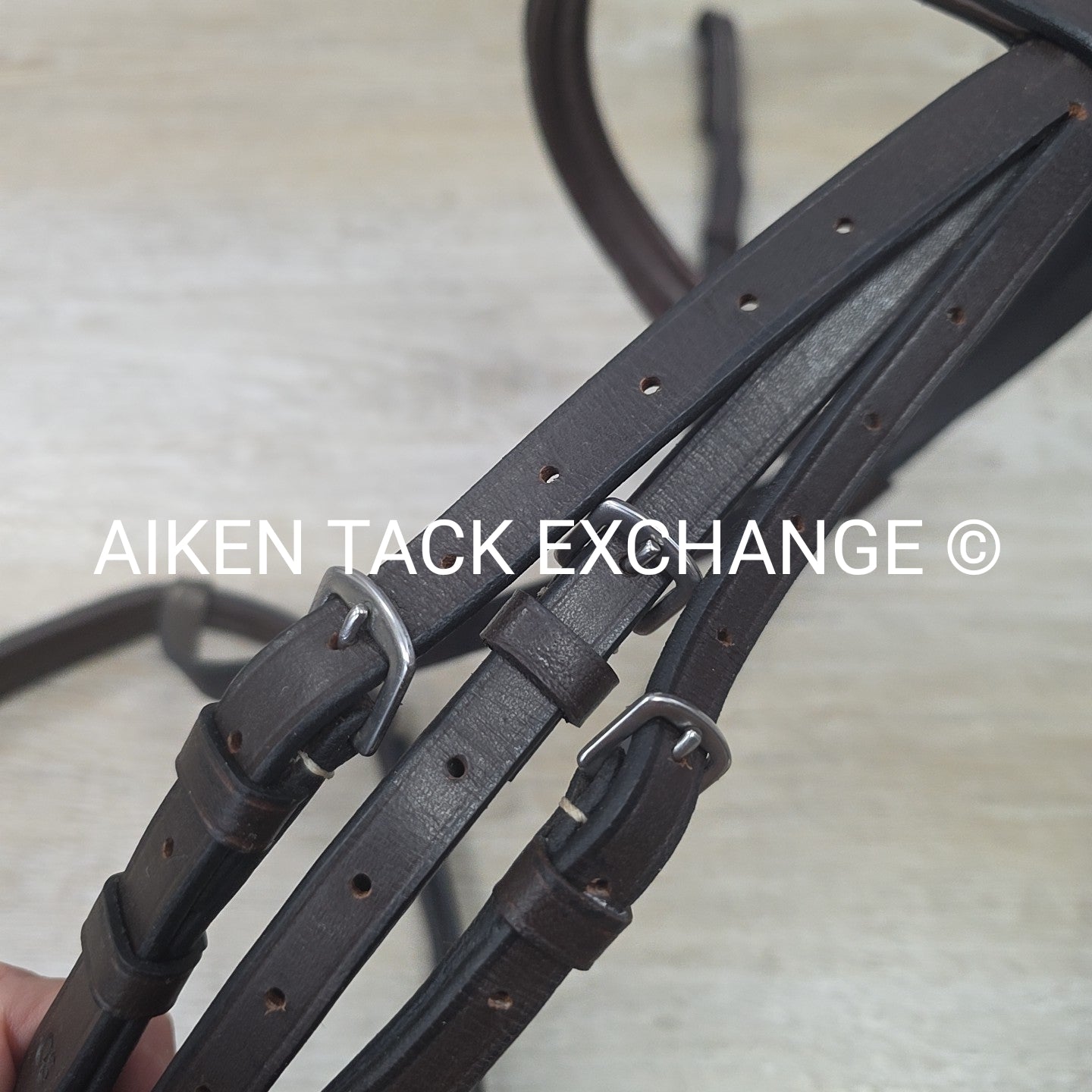 Fancy Stitched Bridle with Matching Reins, Brown, Oversize