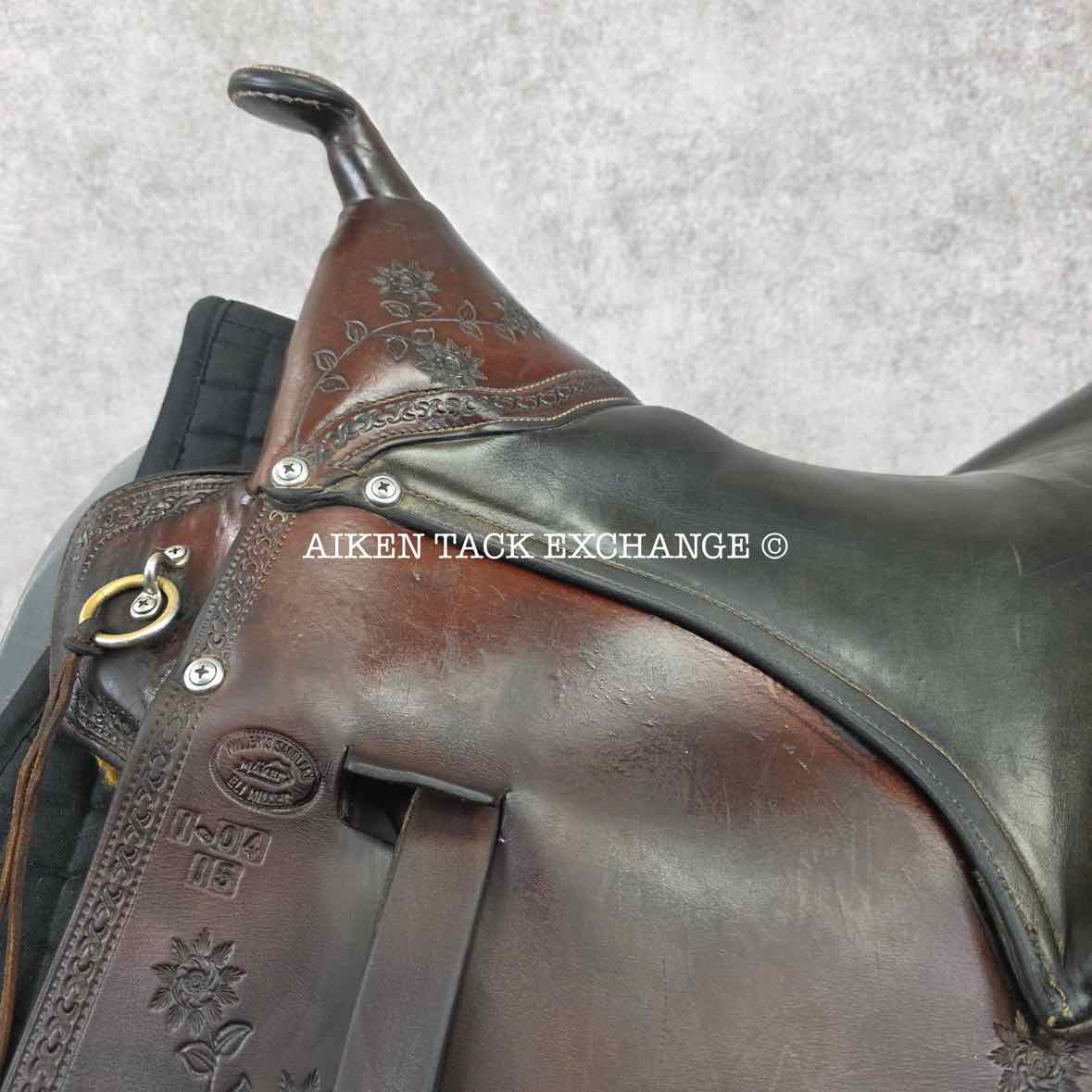 Eli Miller Buena Vista Saddle, 19" Seat, Wide Tree - Full QH Bars