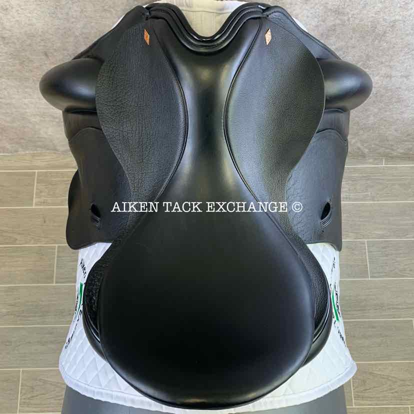 **SOLD** Laser Monoflap Dressage Saddle, 17.5" Seat, Medium Tree, Wool Flocked Panels