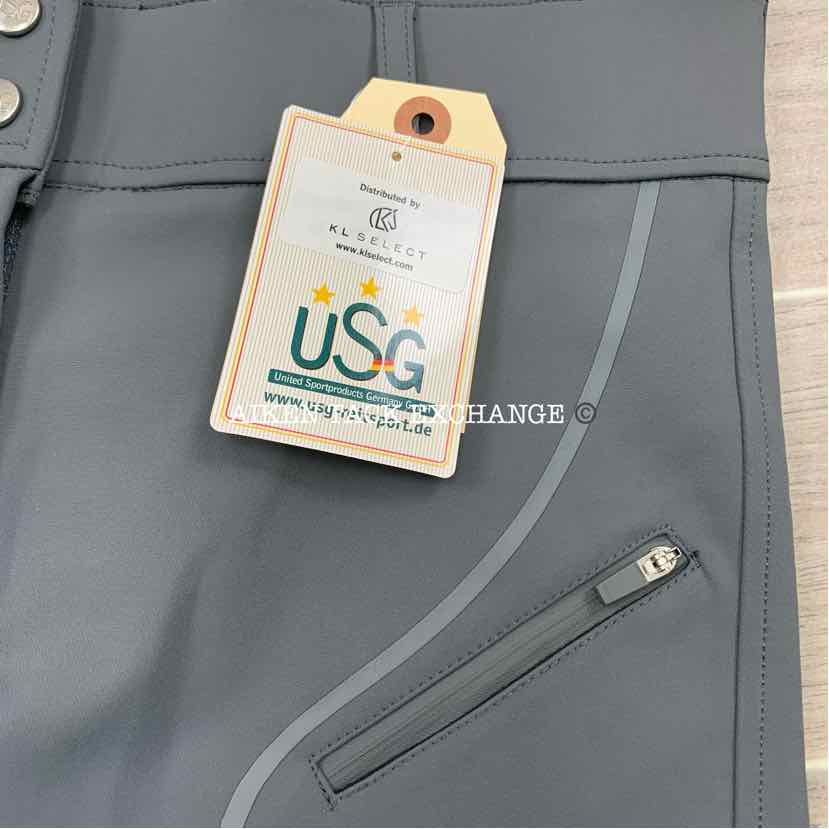 KL Select USG "Liv" Silicone Full Seat Breeches, Size 30