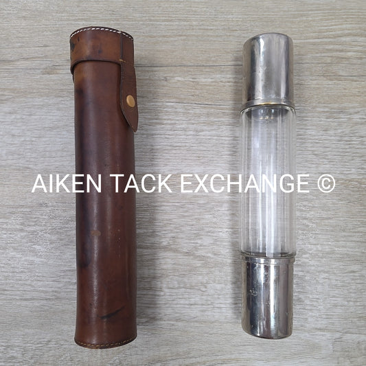 Antique Travel Flask with Leather Case, Made in Germany