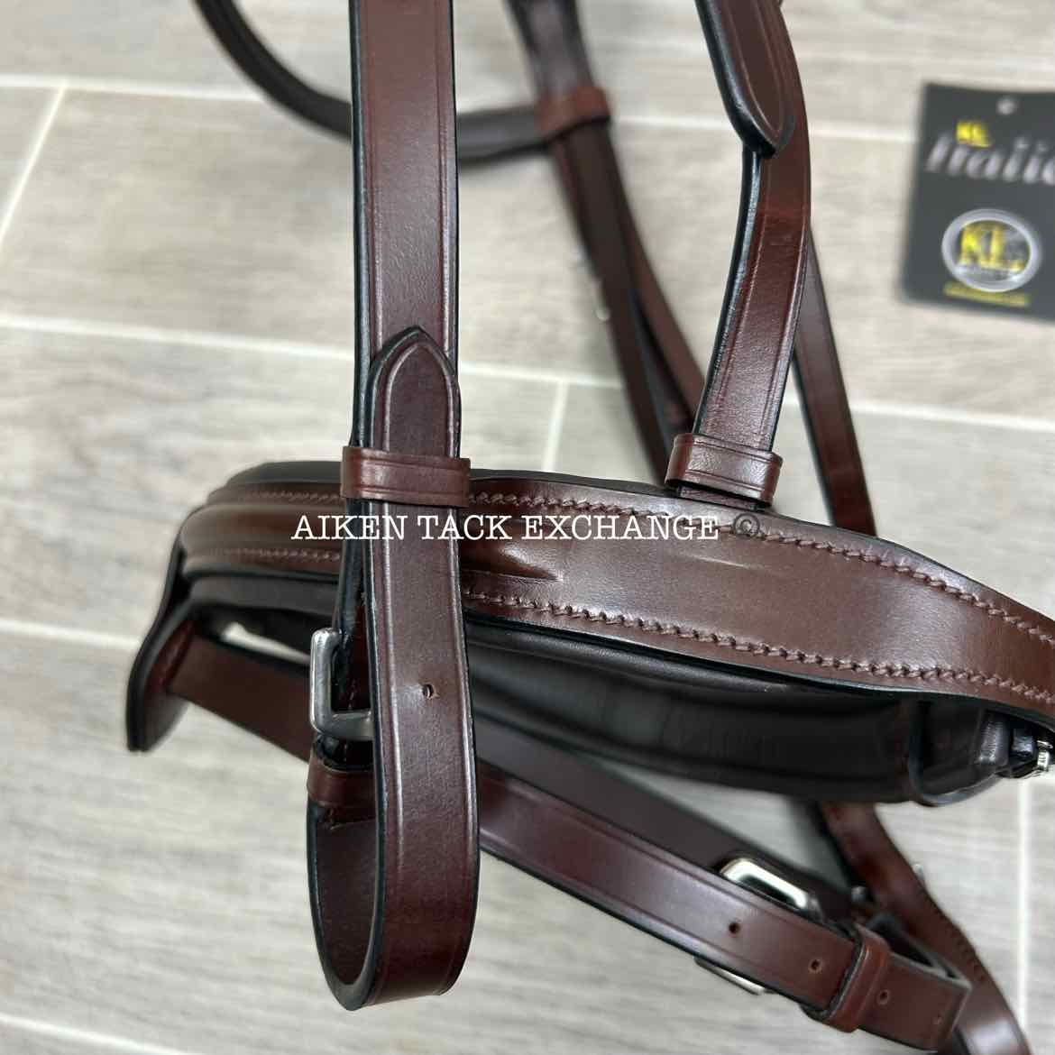 KL Select KL Italia Burghley Bridle with Reins, Brown, Size Full