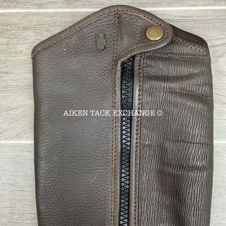 Tredstep Deluxe Half Chaps, Brown, Size 14" Calf 18" Height