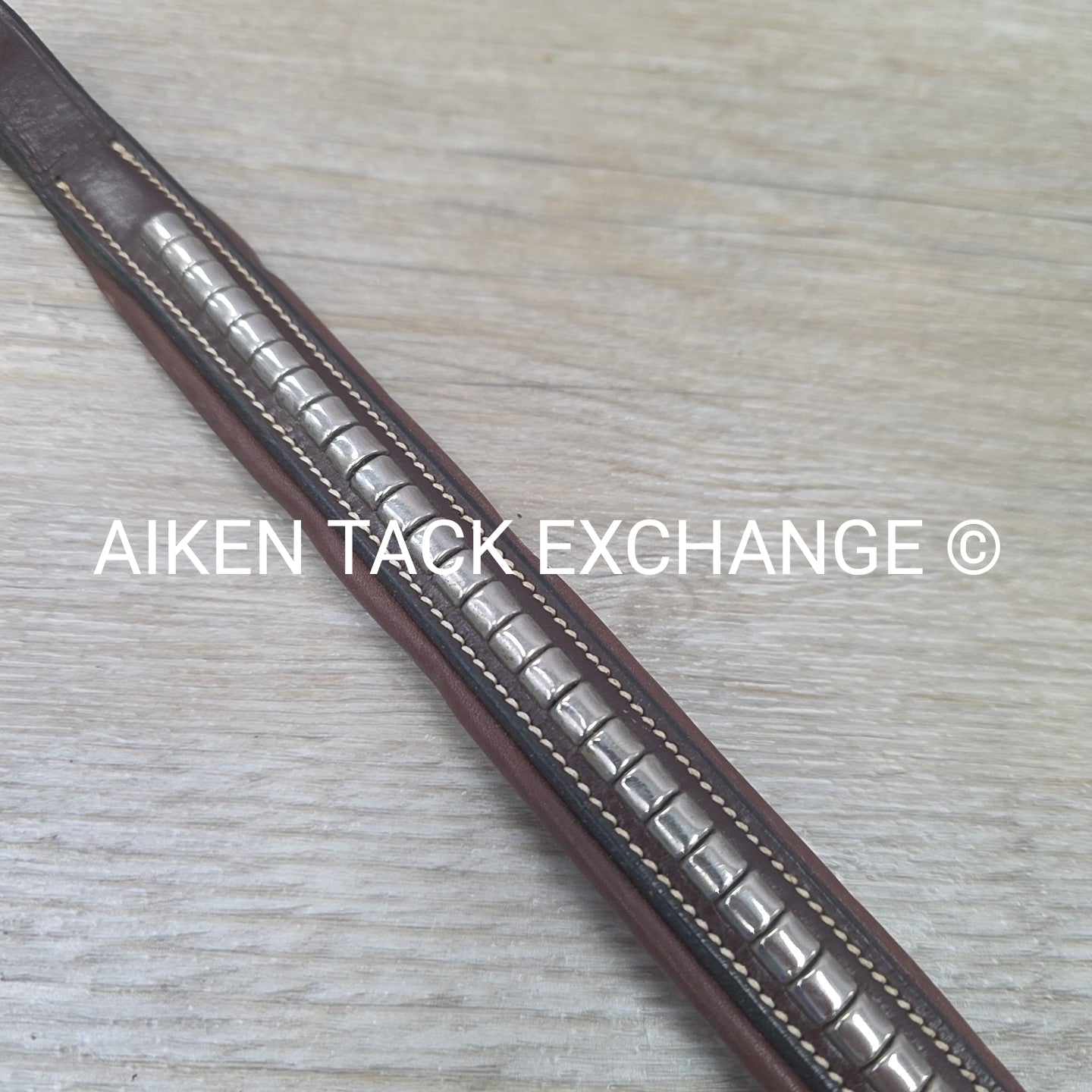Padded Clincher Browband, Brown, 16"