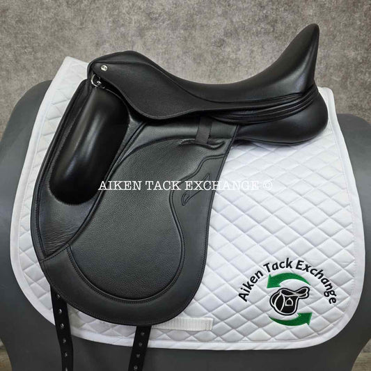 2023 Envy by Custom Saddlery Motion Monoflap Dressage Saddle, 18" Seat, Adjustable Tree, Wool Flocked Panels